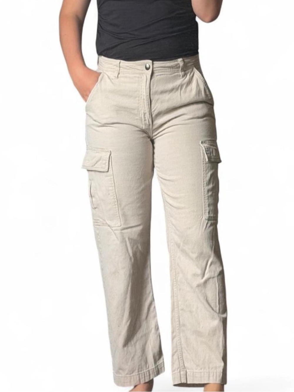 Cotton On Beige Straight-Leg Cargo Pants